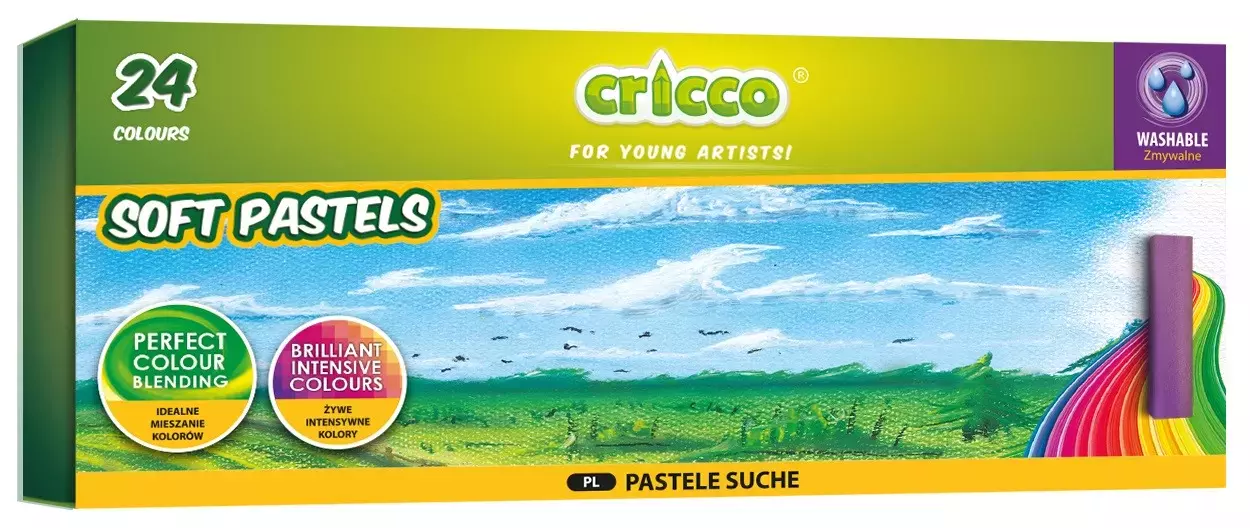 Pastele suche 24 kolory CRICCO - Papiernicze i szkolne