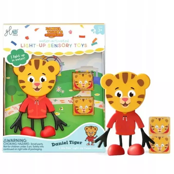 GLO PALS Postać do kąpieli TYGRYSEK DANIEL + kostki świecące w wodzie - Zabawki
