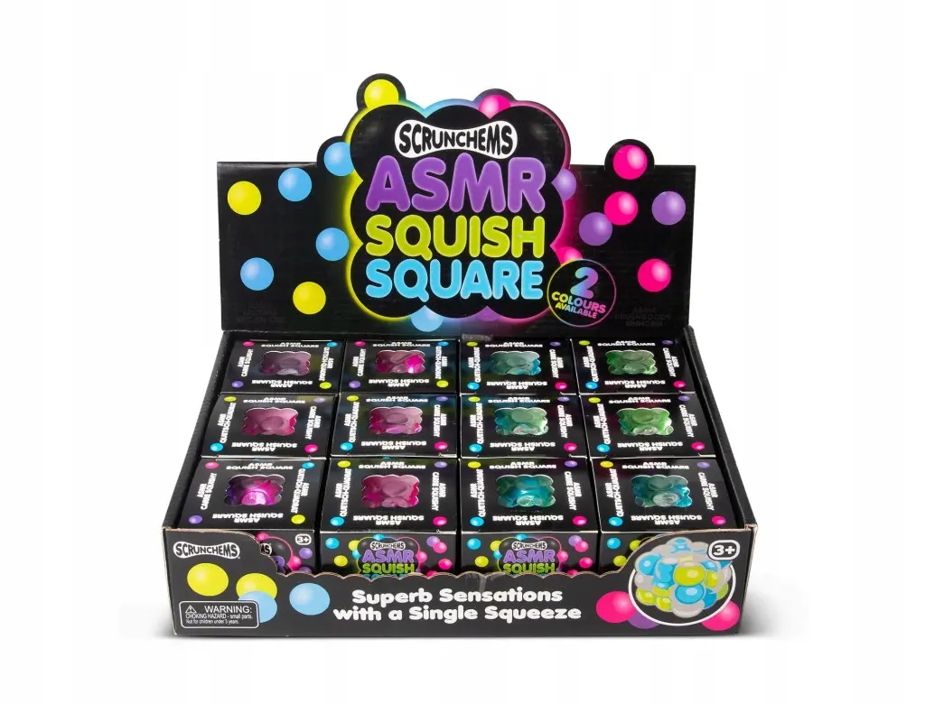 Scrunchems ASMR Squish Square Kwadratowy Gniotek Antystresowy - Zabawki