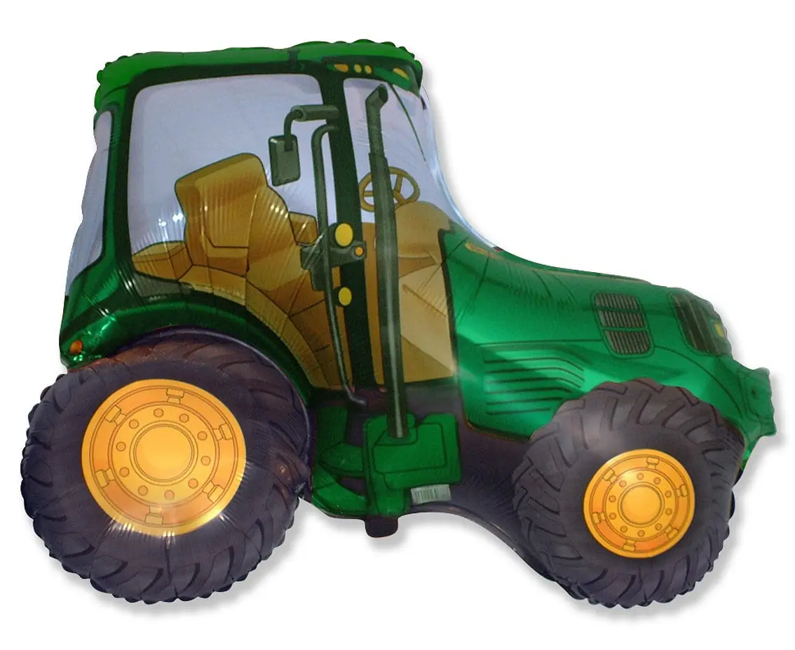 Balon foliowy traktor zielony, 75x94 cm - Papiernicze i szkolne