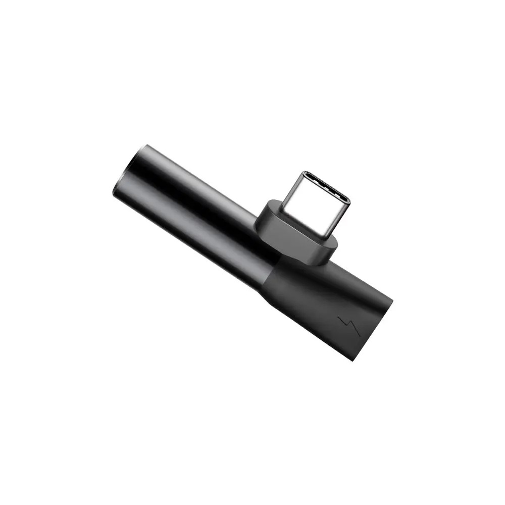 Baseus Audio Converter L41 adapter przejściówka ze złącza USB-C na port USB-C + gniazdo słuchawkowe 3,5 mm czarny (CATL41-01) - Elektronika i akcesoria