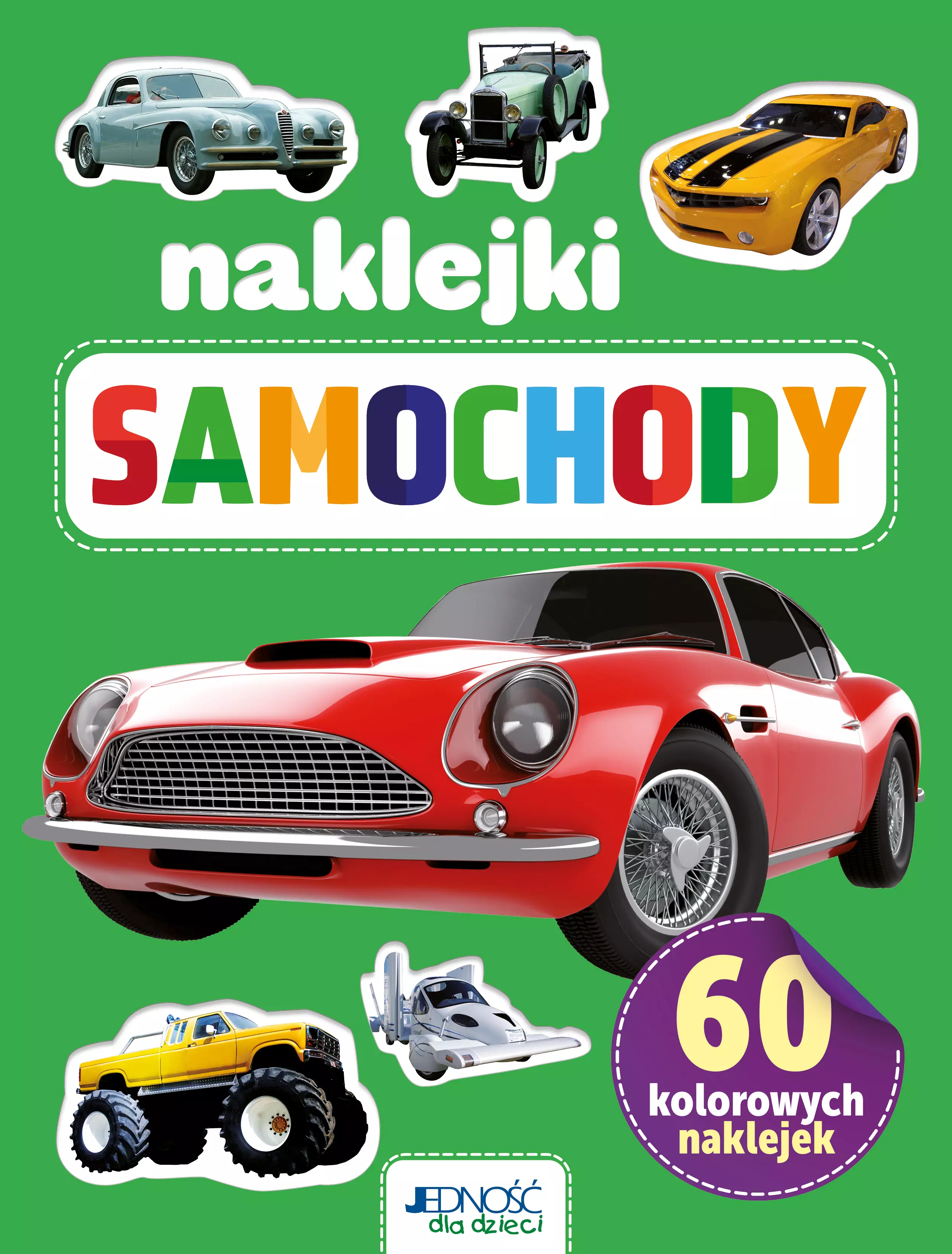 Samochody. 60 kolorowych naklejek - Książki