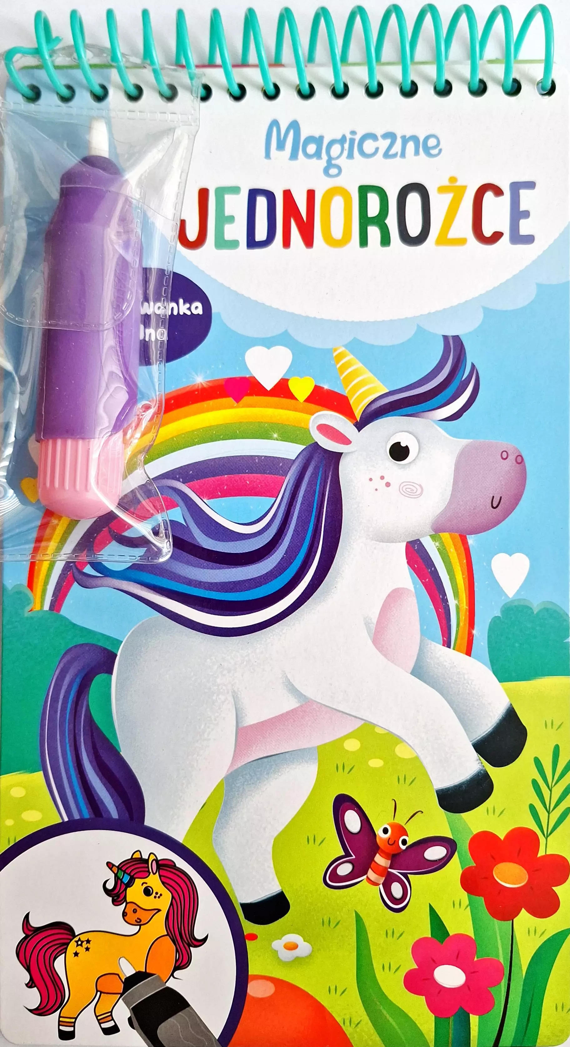 Magiczne jednorożce. Kolorowanka wodna - Książki
