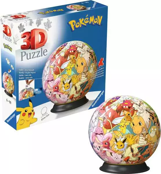 Puzzle 3D 72 elementy. Pokemon postacie - Puzzle