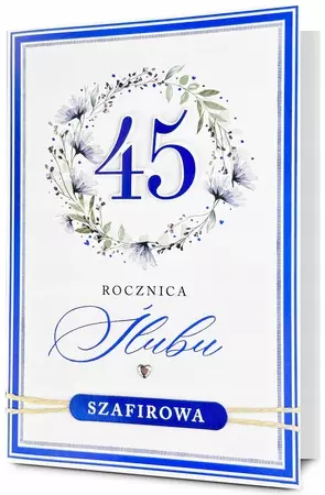 Karnet Rocznica ślubu 45 - Papiernicze i szkolne
