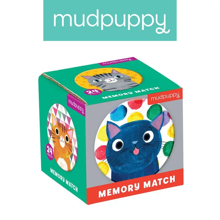 Mudpuppy Gra Mini Memory Koty - Papiernicze i szkolne