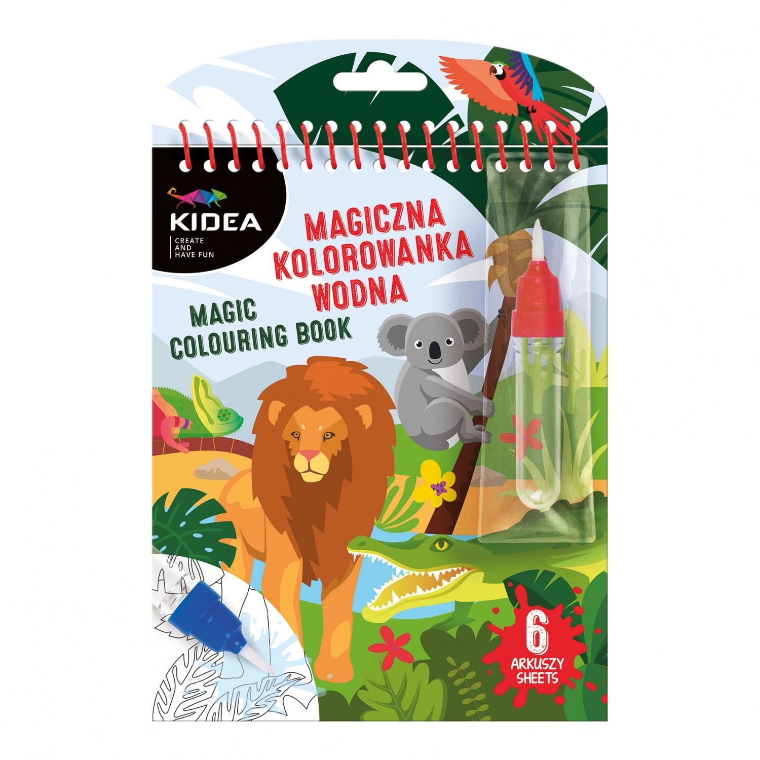 Malowanka Wodna z Pisak 150x225 Safari Kidea B/c - Książki