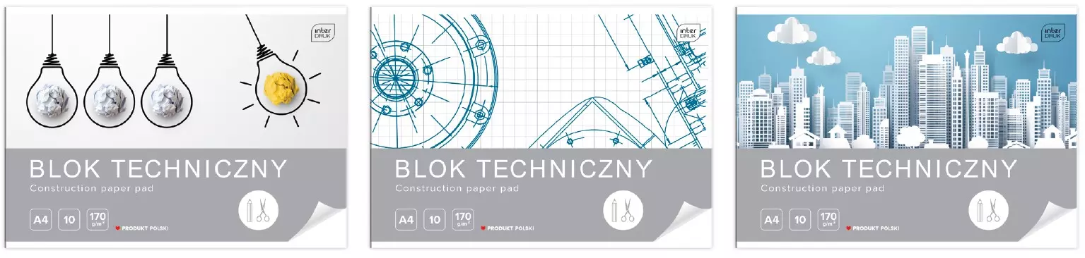 Blok techniczny A4 biały - Papiernicze i szkolne