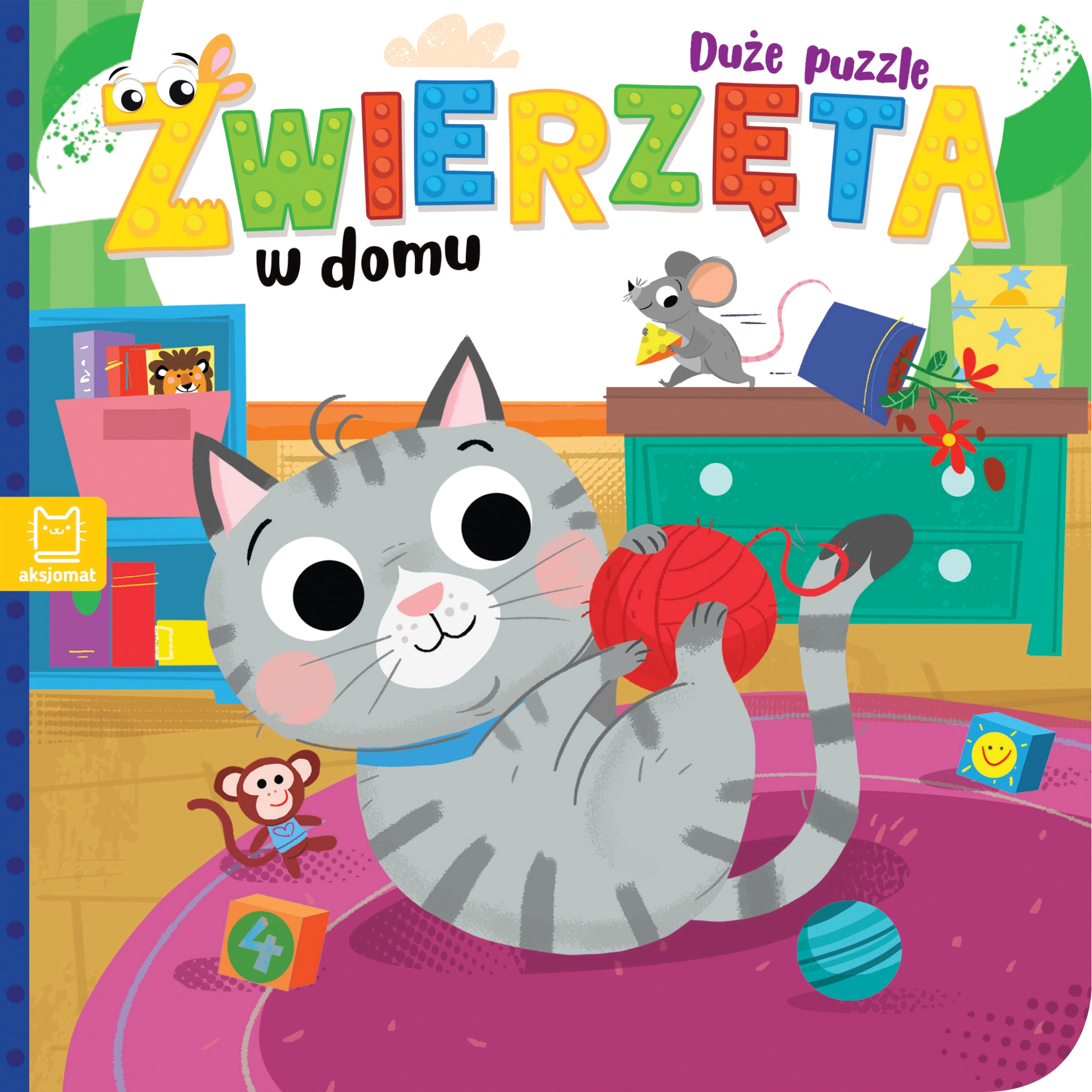 Zwierzęta w domu. Duże puzzle - Książki