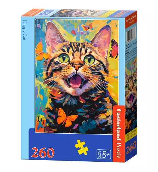 Puzzle 260 elementów. Szczęśliwy kot - Puzzle