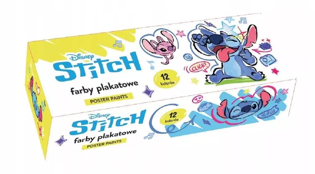 Farby plakatowe 12 kolorów Stitch - Papiernicze i szkolne