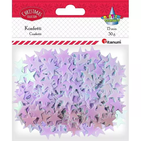 Konfetti Gwiazdki 19mm 30g bladoróżowe - Impreza
