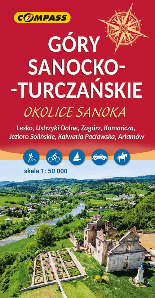 Mapa Góry Sanocko-Turczańskie, okolice Sanoka - Książki