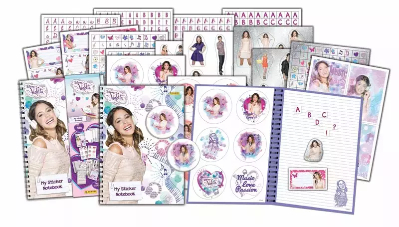 Panini: Naklejki: Do notatnika - Violetta - Zabawki