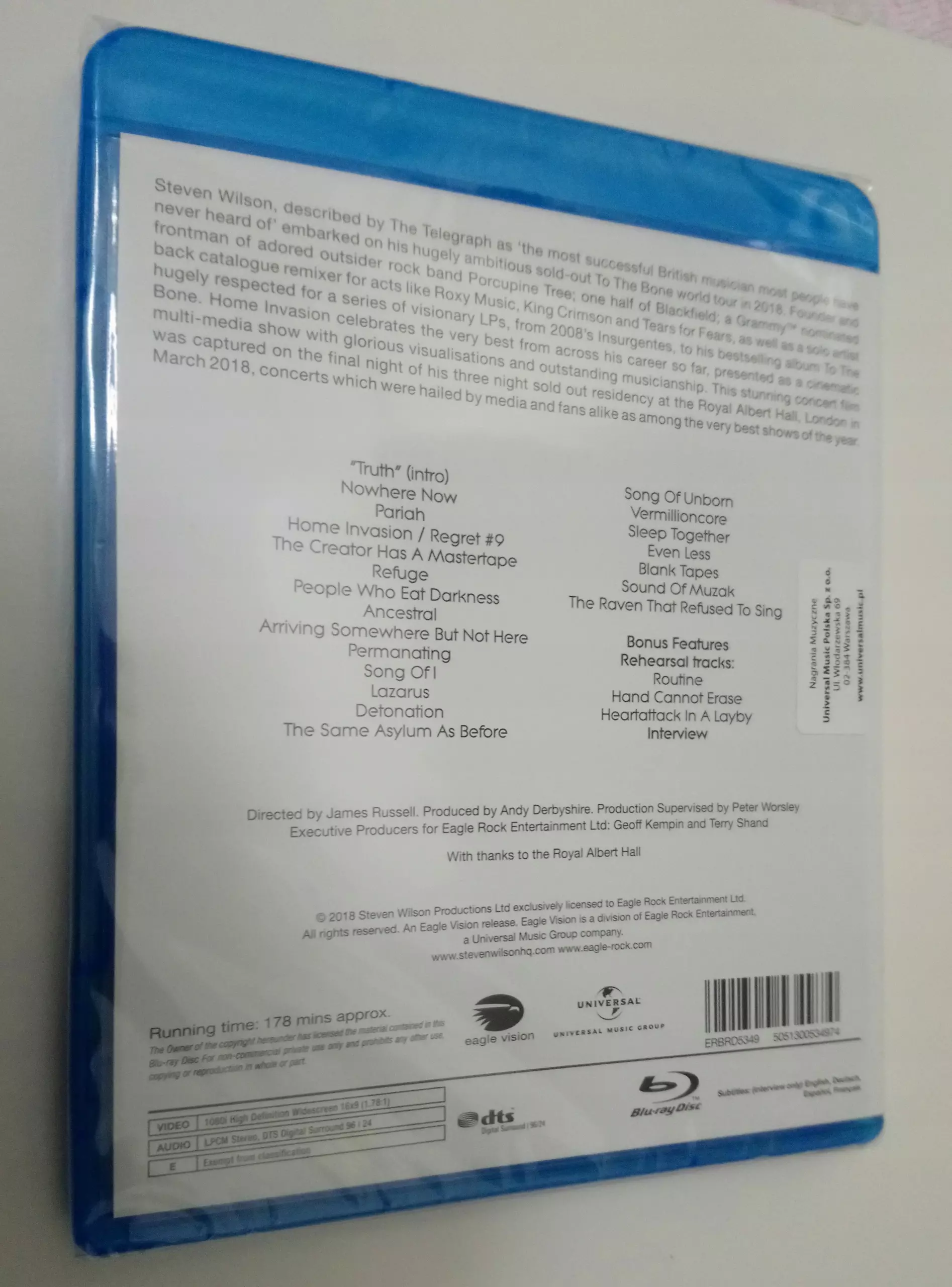 Steven Wilson Home Invasion In Concert at the Royal Albert Hall, BLU-RAY - Muzyka