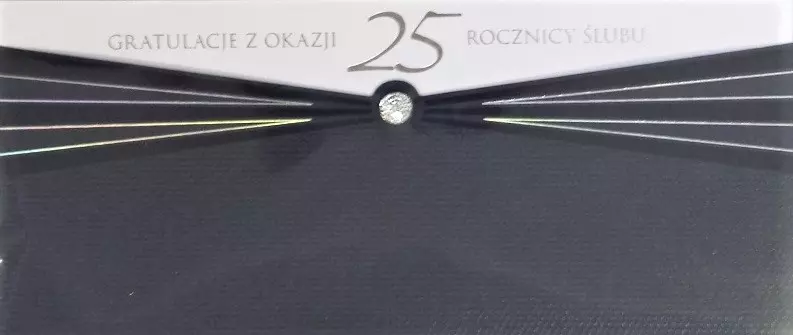 Karnet na 25 rocznicę ślubu - Papiernicze i szkolne
