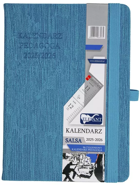 Kalendarz Pedagoga B6 2025-2026 Salsa, turkusowy - Książki