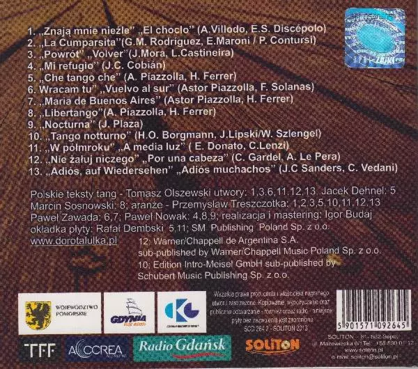 Tango Milonga Baltica, CD - Muzyka
