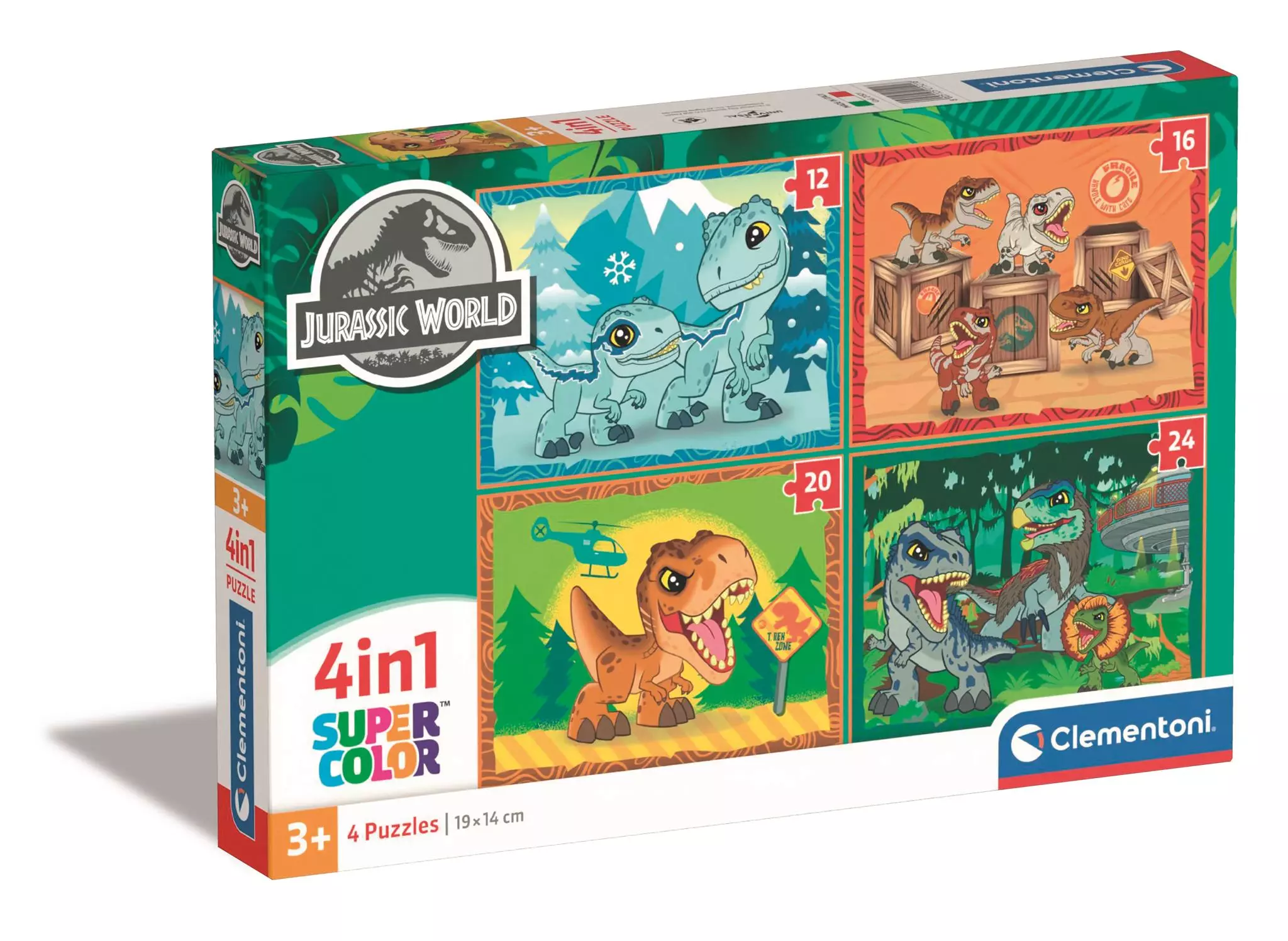 Puzzle 4w1 Super Kolor Jurrasic World - Puzzle