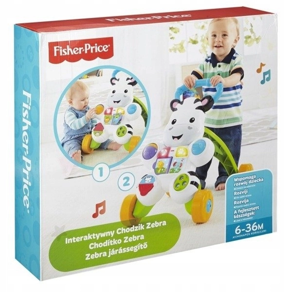 Fisher-Price. DPL53 Interaktywny chodzik Zebra - Zabawki