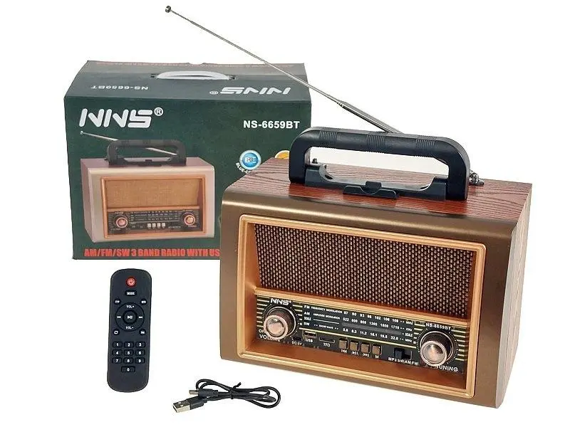Głośnik Bluetooth z radiem FM, antena wysuwaną USB - Elektronika i akcesoria