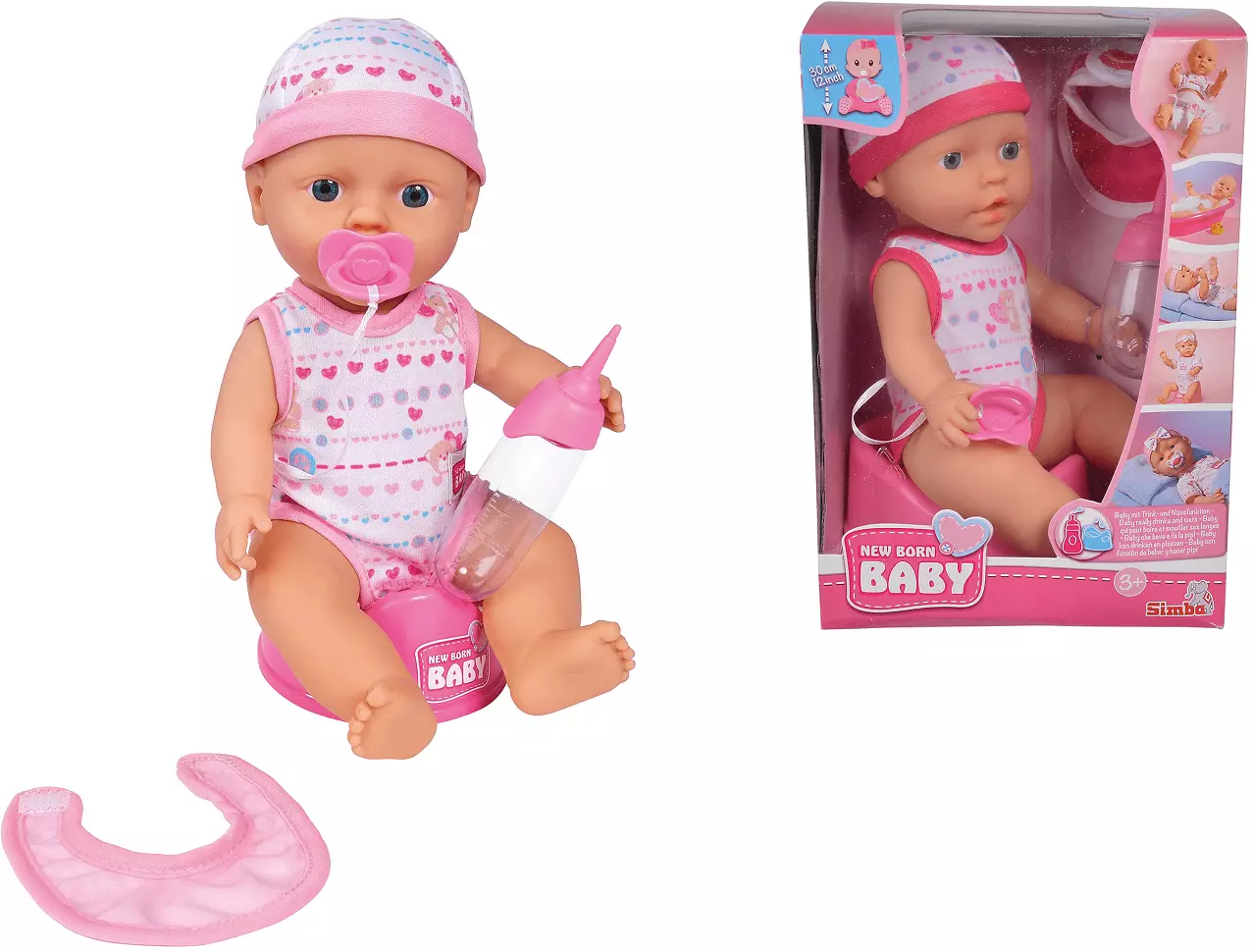 New Born Baby. Lalka funkcyjna, mix kolorów - Zabawki