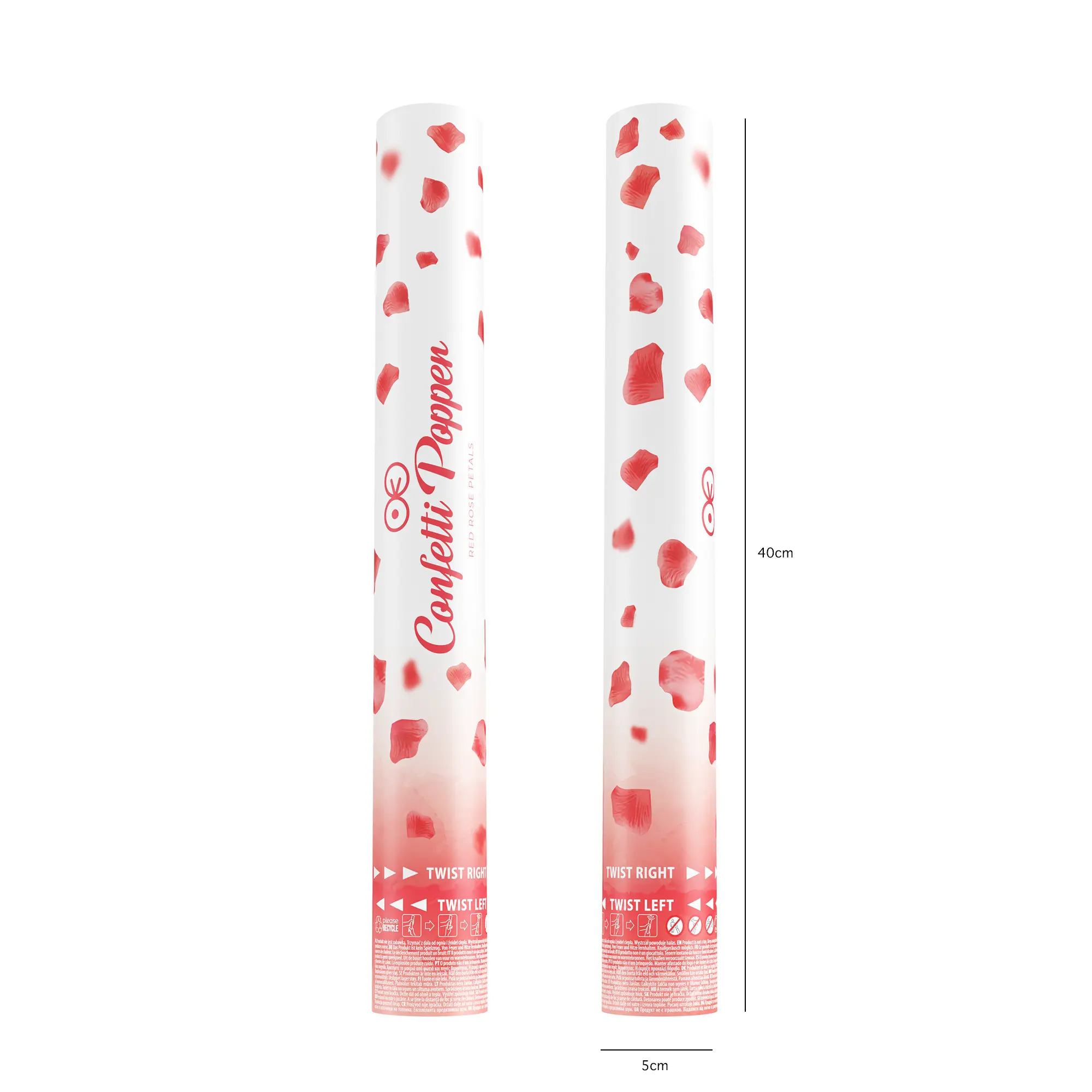 Konfetti płatki róż czerwone 40cm - Impreza