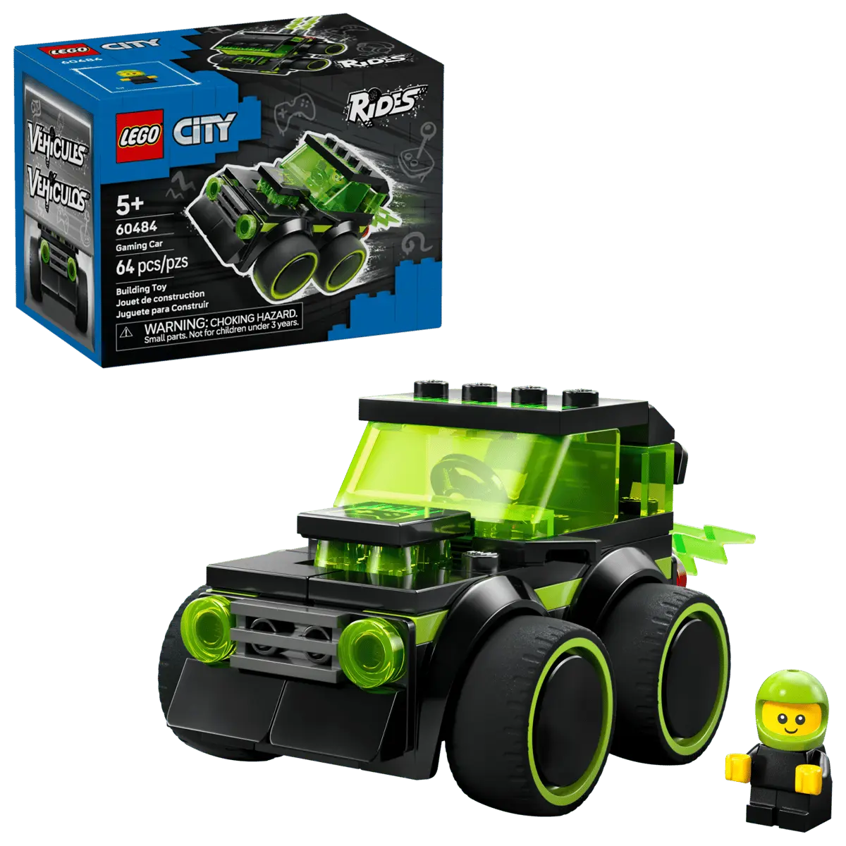 LEGO City Pojazdy - Gamingowa wyścigówka 60484 - Zabawki