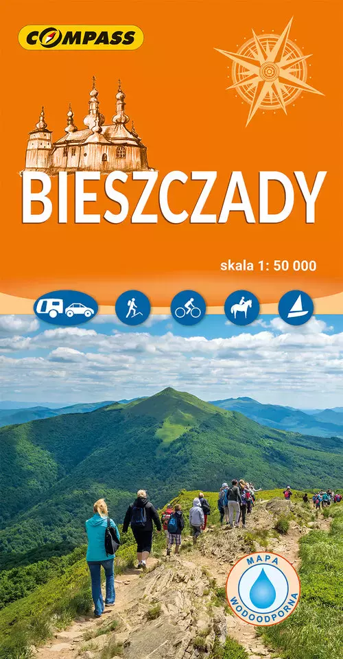 Bieszczady mapa laminowana - Książki
