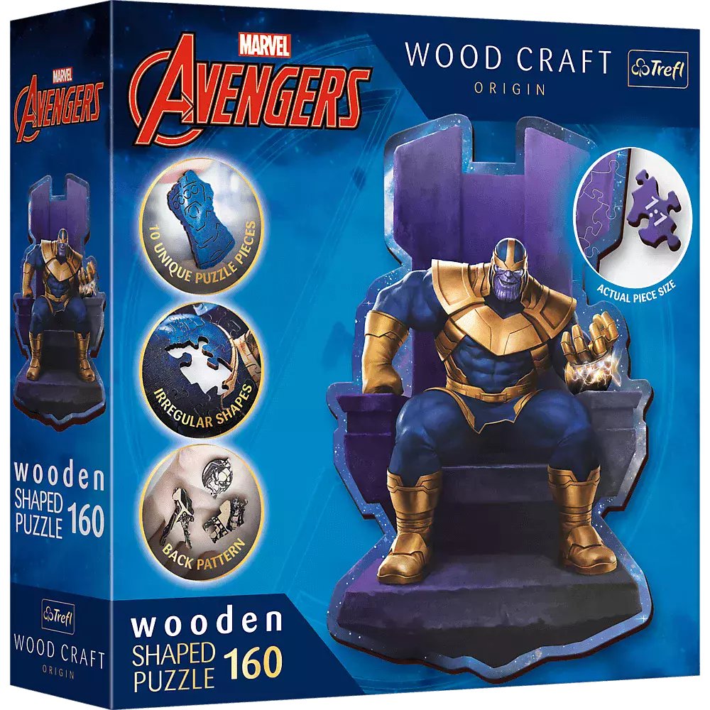 Puzzle drewniane 160 elementów. Thanos na Tronie - Puzzle