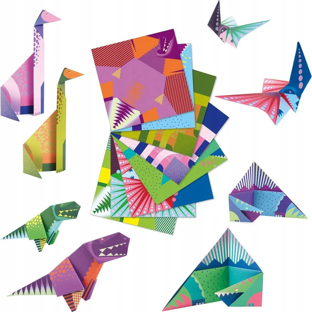 Origami DINOZAURY zestaw 24 szt - Zabawki
