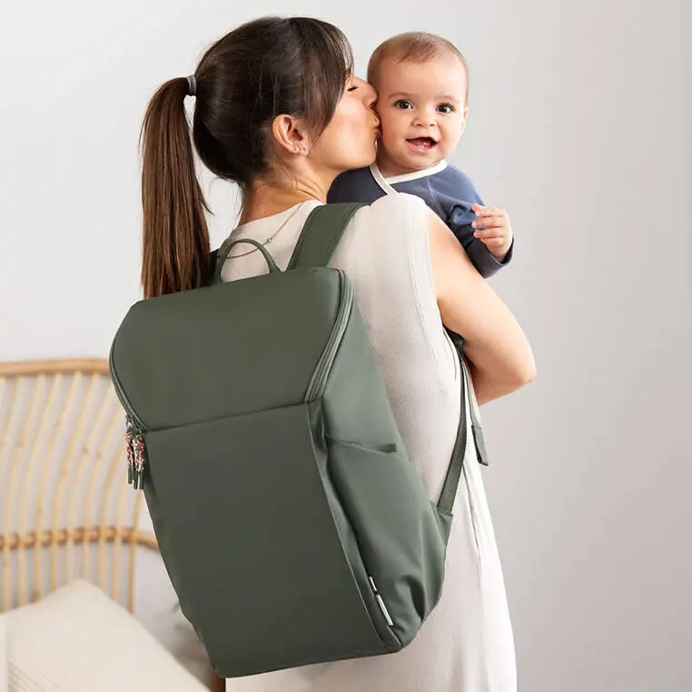 Lassig Green Label Plecak dla mam z akcesoriami Slender Up Backpack olive - Mama i dziecko