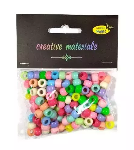 Koraliki pastelowe 6mm 35g ok.150szt - Papiernicze i szkolne