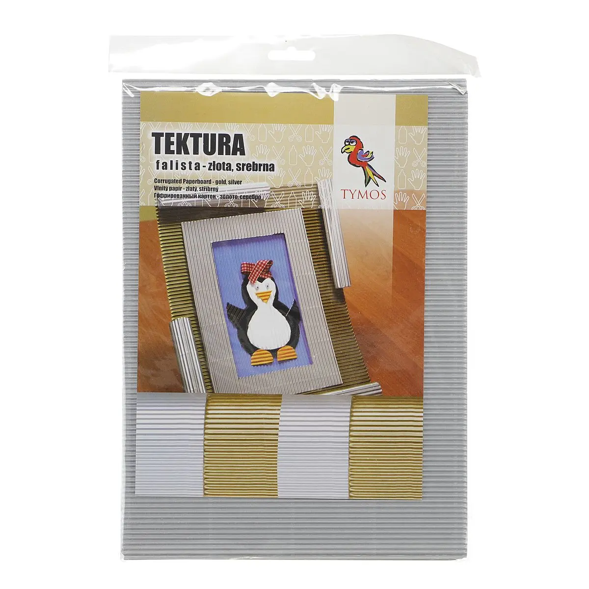 Karton falisty srebrna srebrna [mm:] 250x353 Tymos - Papiernicze i szkolne