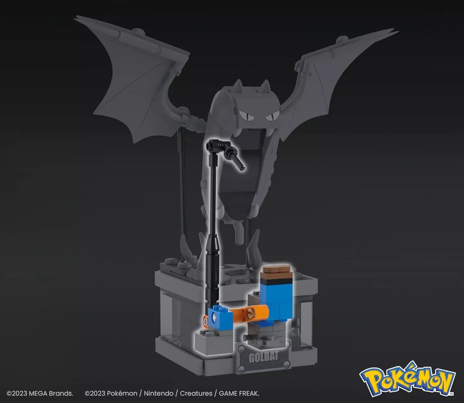 Mega Construx. HTH72 Pokemon. Golbat z ruchem do ustawiania - Zabawki