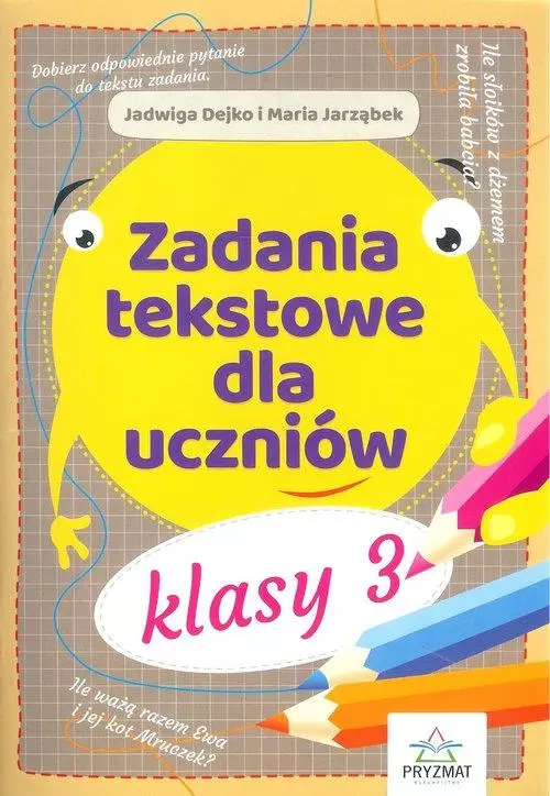 Zadania tekstowe dla uczniów klasy 3 - Książki