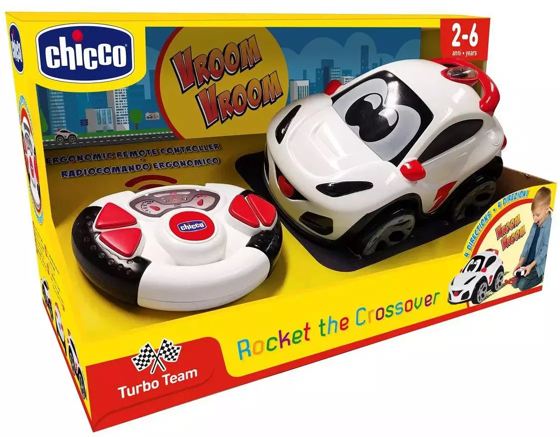 Turbo Team. Auto zdalnie sterowane Rocket Crossover, białe - Zabawki