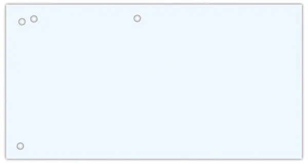 Przekładki karton, 1/3 A4, 240x105mm, 100szt, białe, Office Products - Papiernicze i szkolne