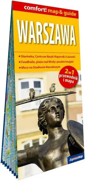Comfort!map&guide Warszawa 2w1 przewodnik + mapa - Książki