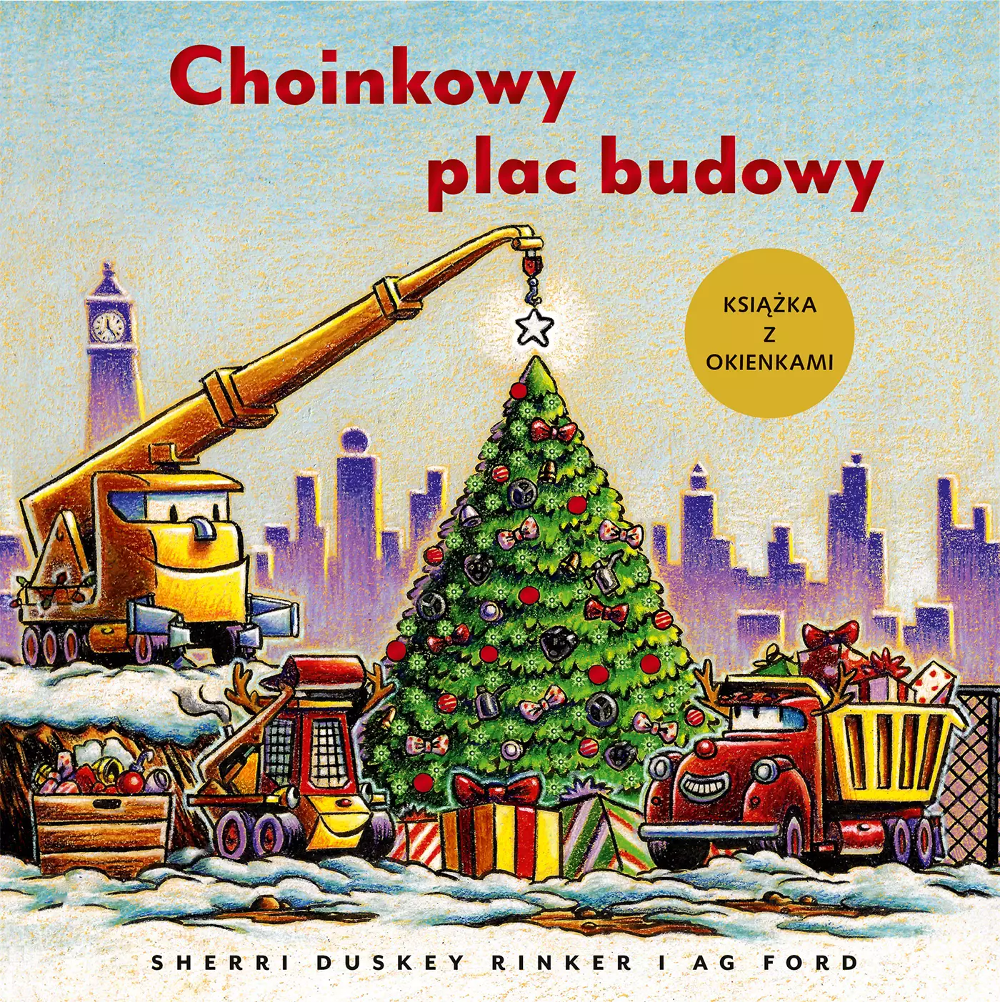 Choinkowy plac budowy. Książka z okienkami - Książki