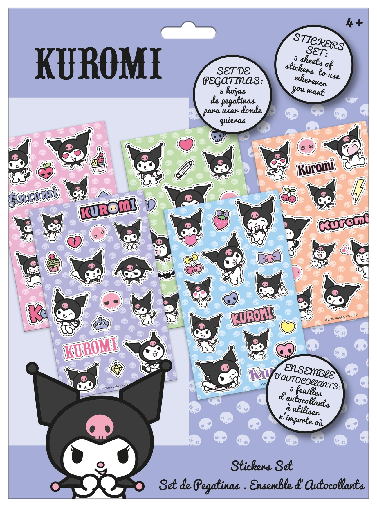 Naklejki Kuromi 92 sztuki KU00021 - Zabawki