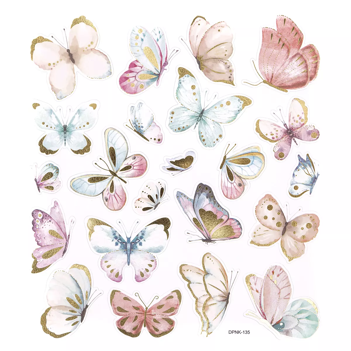 Naklejki boho butterflies, 22 sztuki - Papiernicze i szkolne