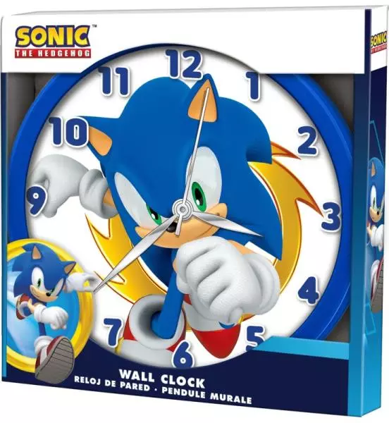 Zegar ścienny Wall clock 25cm Sonic SNC3002 Kids Euroswan - Zabawki