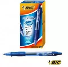 Pióro żelowe Velocity Gel - niebieski (12 szt) BIC - Książki