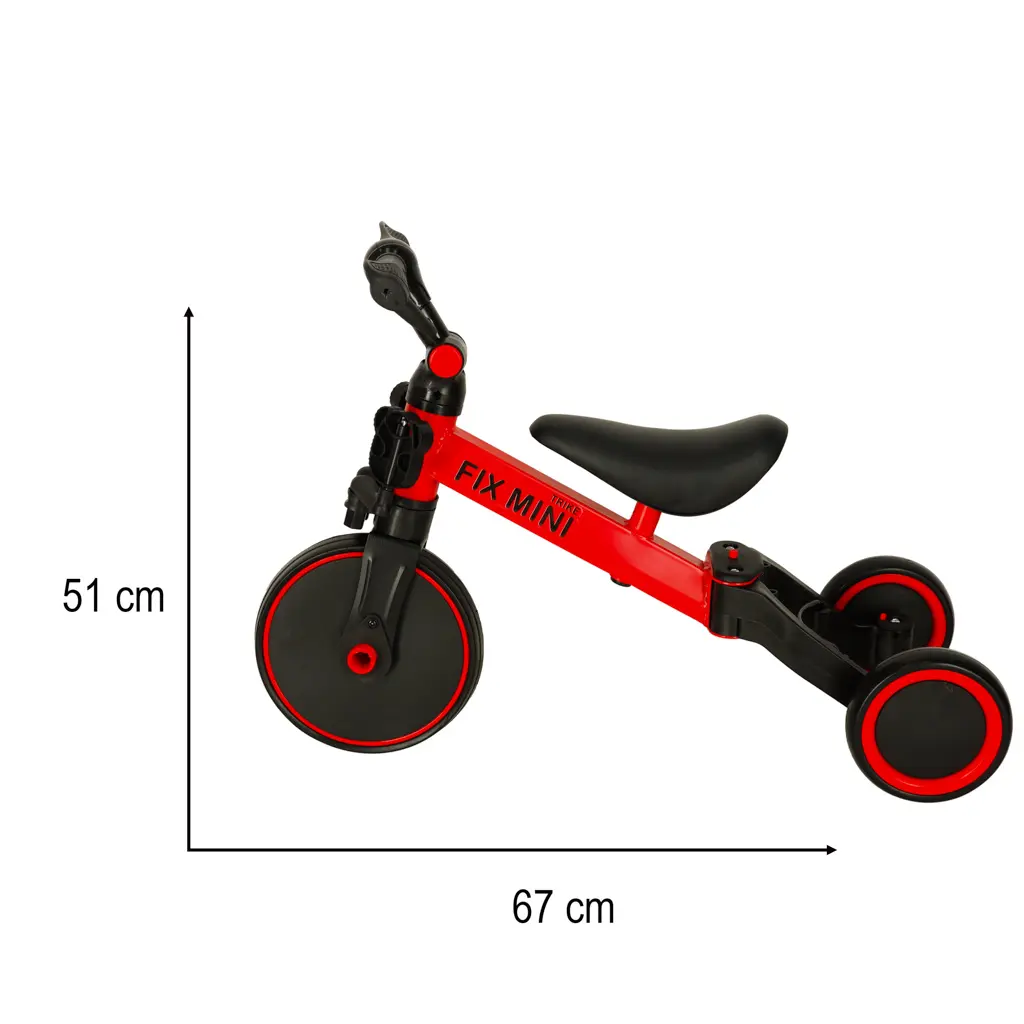 Rowerek biegowy Trike Fix Mini rower wielofunkcyjny 3w1 czerwony - Mama i dziecko