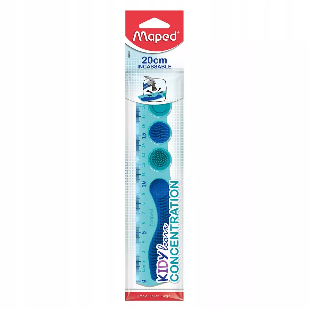 Linijka 20cm Kidy Learn Concentration Maped 277900 - Papiernicze i szkolne
