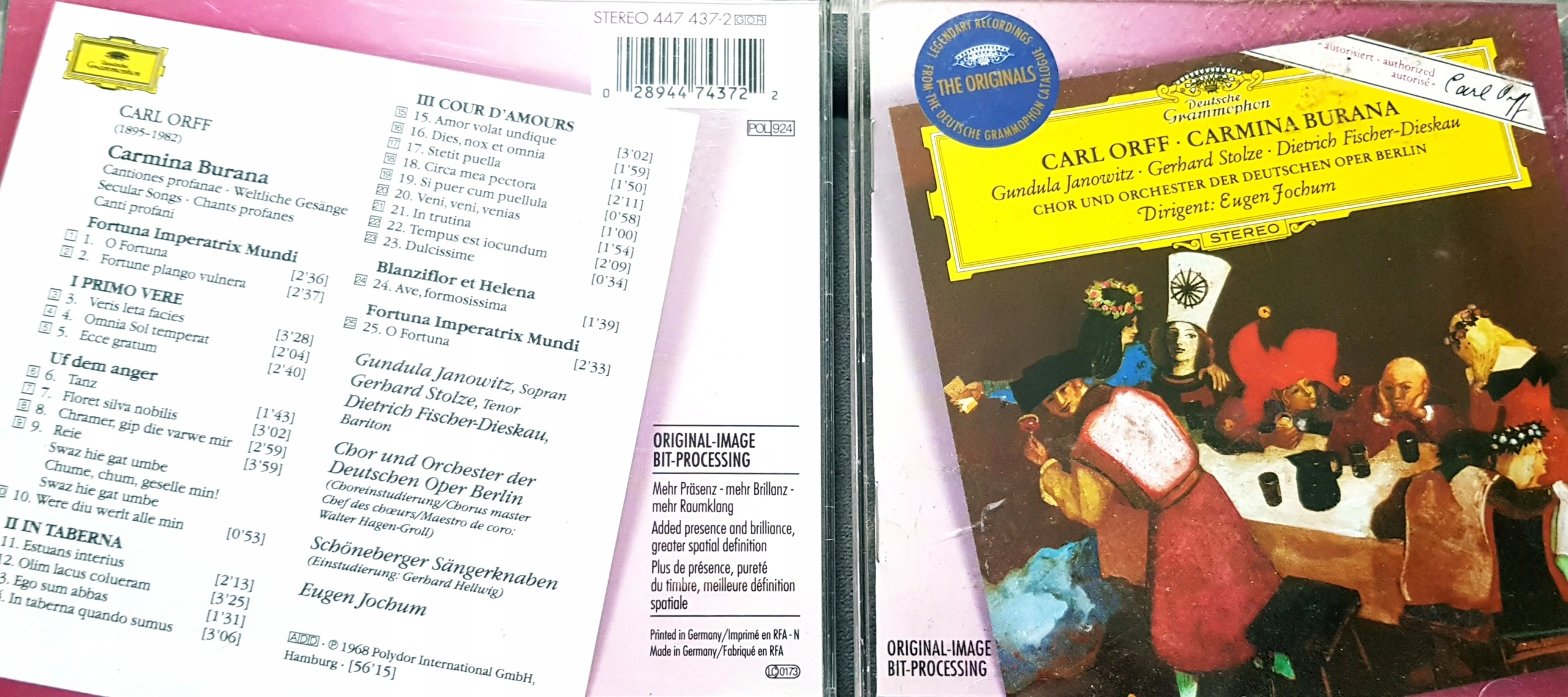 Carmina Burana, CD - Muzyka