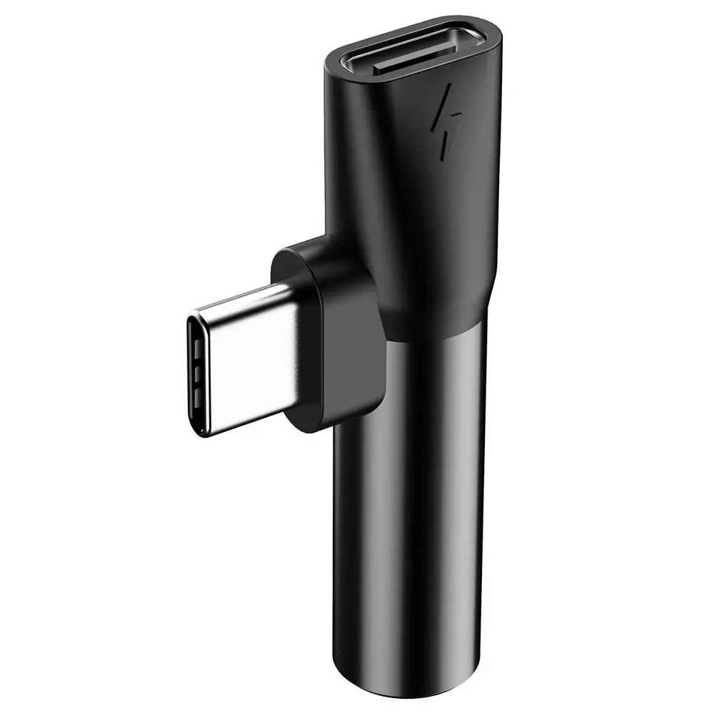 Baseus Audio Converter L41 adapter przejściówka ze złącza USB-C na port USB-C + gniazdo słuchawkowe 3,5 mm czarny (CATL41-01) - Elektronika i akcesoria