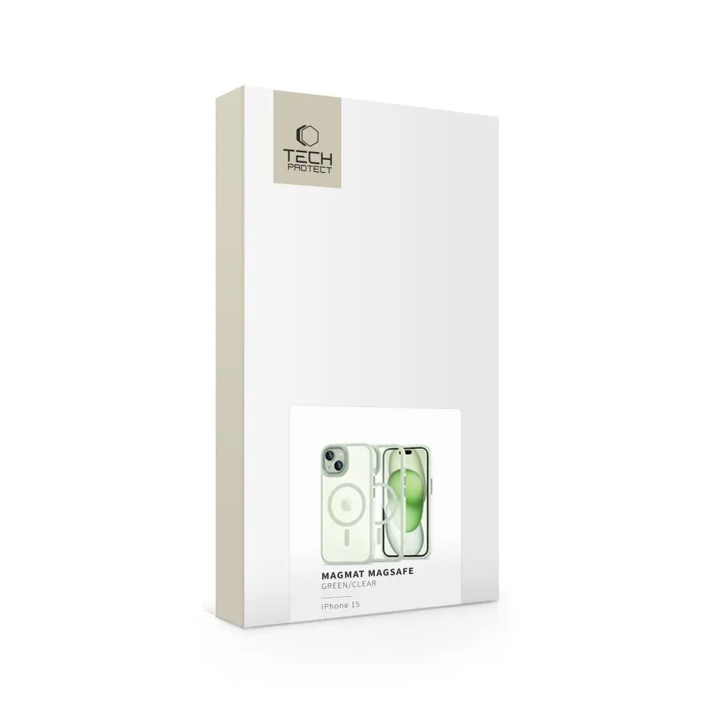 Tech-Protect Magmat MagSafe iPhone 15 GREEN/CLEAR - Elektronika i akcesoria