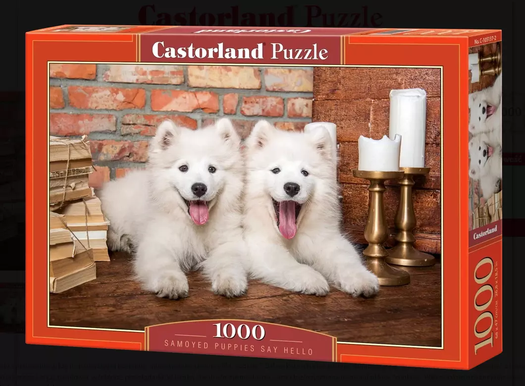 Samoyed Puppies Say Hello - Puzzle